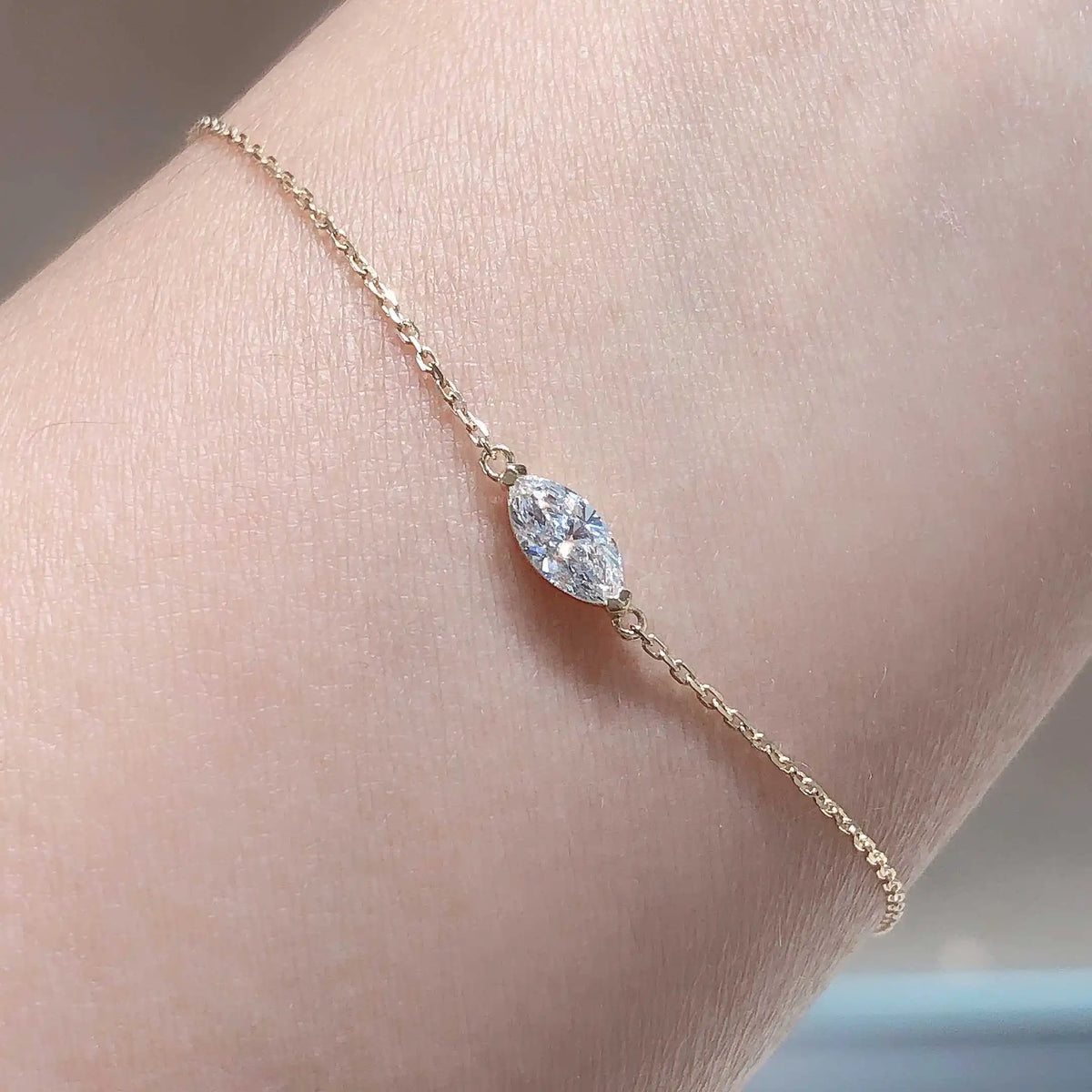 18K Gold Lab Grown Diamond Bracelet, 0.31ct