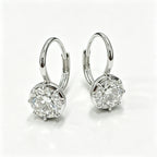 Classic Lab Grown Diamond Earrings, 925 Silver