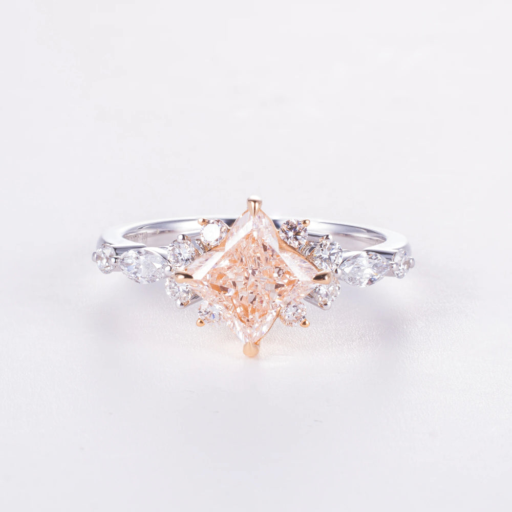 Other Cut Fancy Pink Lab Diamond Ring, 18K Gold, IGI Certified