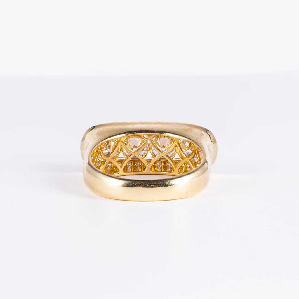 Round Cut Lab Diamond Ring, 18K Solid Gold