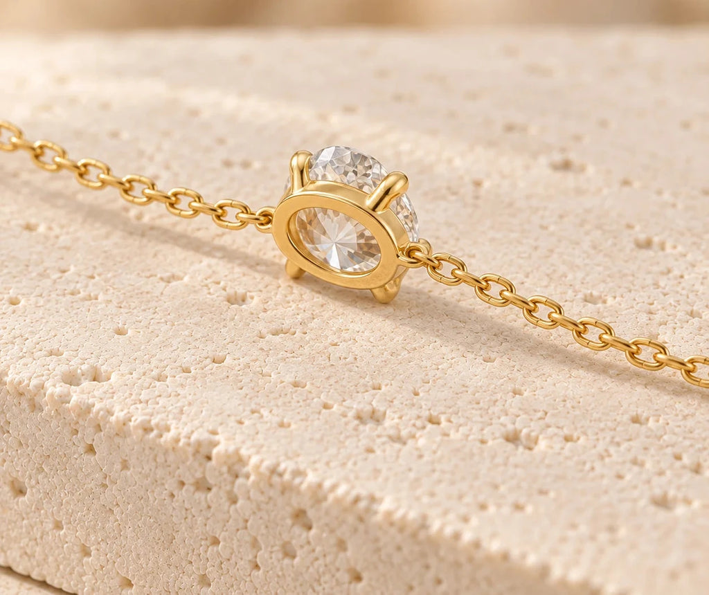 1ct Lab Grown Diamond Bracelet, 18K Gold