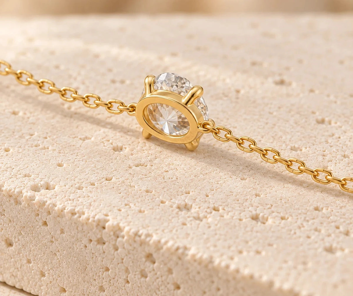 1ct Lab Grown Diamond Bracelet, 18K Gold