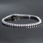 18K Gold Fine Chain Tennis Bracelet with Lab Diamonds