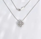 Four Leaf Clover Lab Grown Diamond Necklace, 18K Gold, IGI Certified