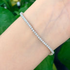 Lab Grown Diamond Bracelet, 925 Silver