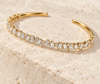 18K Gold Tennis Bracelet with Lab-Grown Diamonds, Emerald Cut