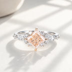 Other Cut Fancy Pink Lab Diamond Ring, 18K Gold, IGI Certified