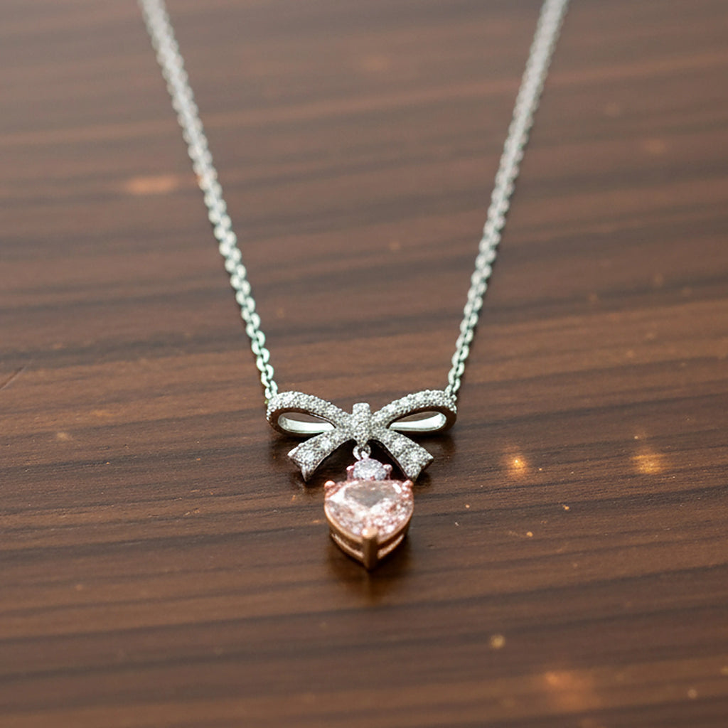 Heart Cut Lab Grown Diamond Necklace, 18K Gold