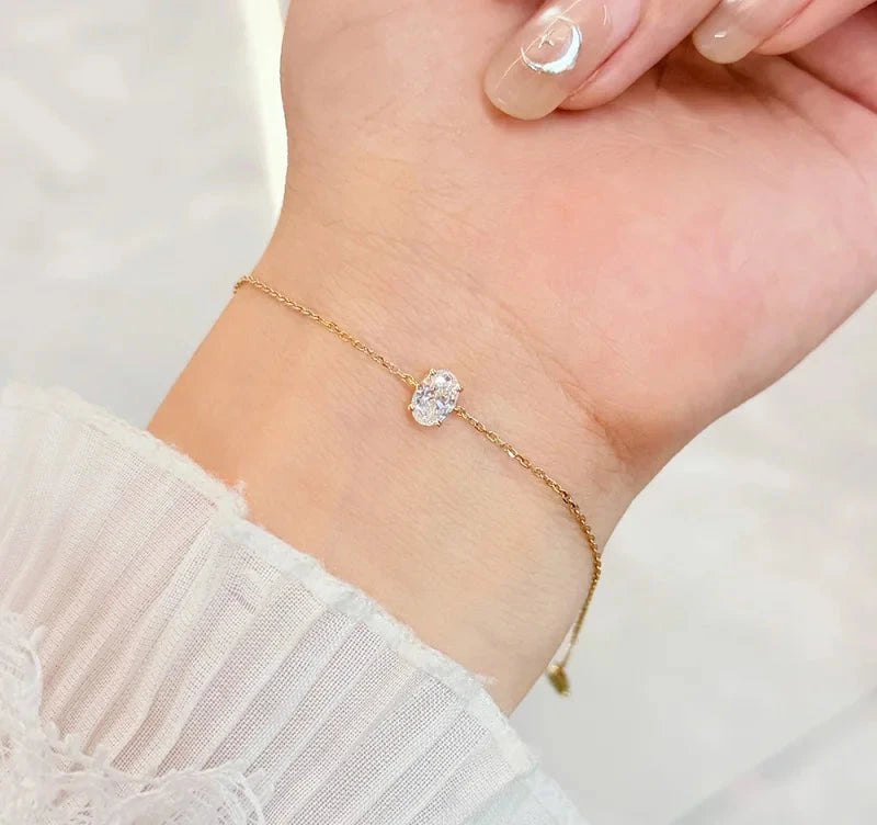 1ct Lab Grown Diamond Bracelet, 18K Gold