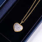 Heart-Inspired Lab Grown Diamond Necklace, 18K Solid Gold
