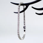 18K Gold Fine Chain Tennis Bracelet with Lab Diamonds