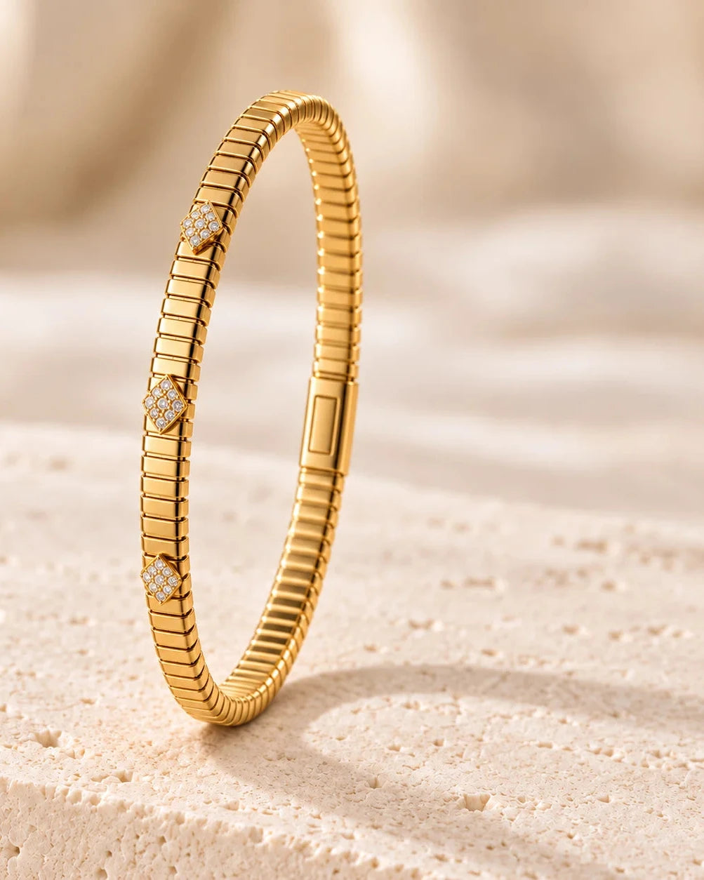 Lab Grown Diamond Bracelet, 18K Gold