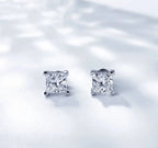 2ct VVS Lab Diamond Princess Cut Stud Earrings, 10K/14K/18K Gold