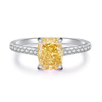 Radiant Cut Lab Diamond Ring, 18K Gold, IGI Certified