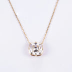 Old European Cut Lab Grown Diamond Necklace, 18K Gold