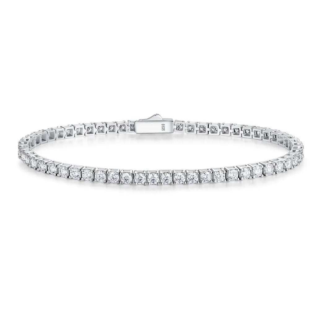 Lab Grown Diamond Bracelet, 925 Silver