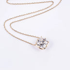 Old European Cut Lab Grown Diamond Necklace, 18K Gold