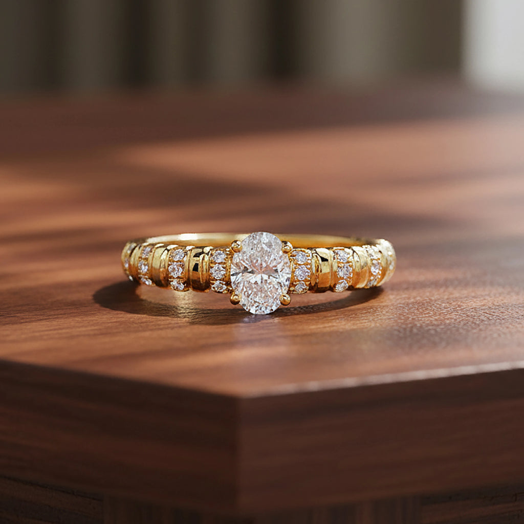 VVS Lab Diamond Ring, 0.3-0.5ct, 18K Gold, IGI Certified
