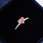 Heart Cut Lab Diamond Ring, 18K Gold, IGI Certified