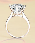 Round Solitaire Split Band Moissanite Ring in 925 Sterling Silver