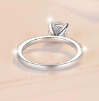 Round Solitaire Floral Shoulder Moissanite Ring in 925 Sterling Silver