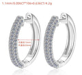 Large Pavé Hoop Moissanite Earrings in 925 Sterling Silver