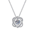 Petite Spiral Sterling Silver Moissanite Pendant, silver-tone