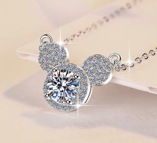 925 Sterling Silver Moissanite Winged Heart Pendant