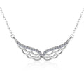 Scalloped Necklace Sterling Silver Moissanite Necklace, Silver-tone