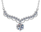 Garland Necklace Sterling Silver Moissanite Necklace, Silver-tone