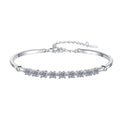 Sterling Silver Moissanite Straight Bar Tennis Bracelet, front view